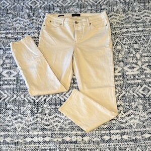 Talbots Off White / Cream Flawless Five Pocket Slim Ankle Jeans Size 8